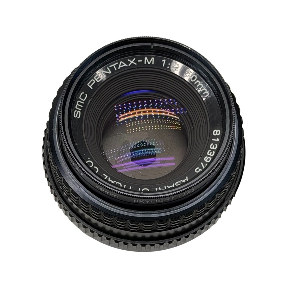 SMC PENTAX-M Camera Lens 1:2 50mm Asahi Optical Co. Skylight (1A) Vivitar